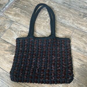 CARRIE FORBES woven velvet tote BAG